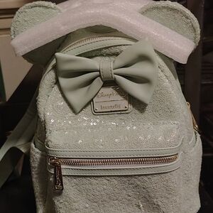 Loungefly Disney Mint Sequin Mini Backpack